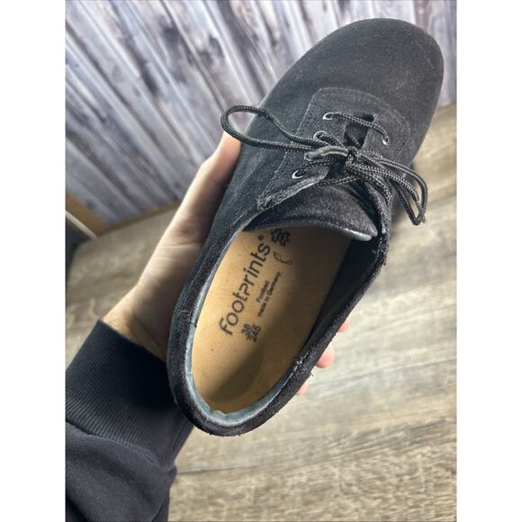 Footprints By Birkenstock Womens 38/245 US 7.5-8 Black Suede Padua Lace Shoe - Picture 14 of 16